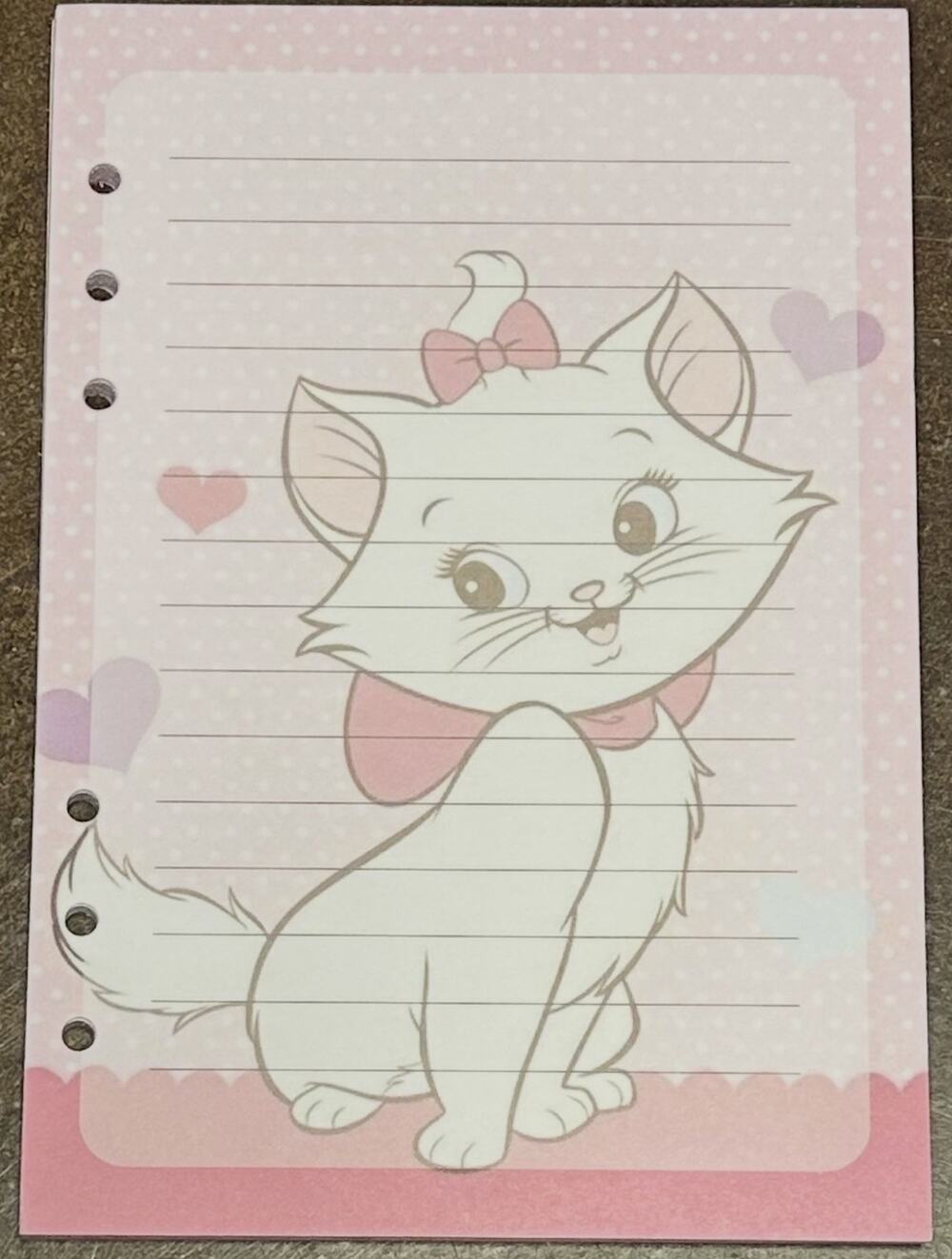 Marie Cat Size A5 Refill Stationery Paper (50 Sheets)